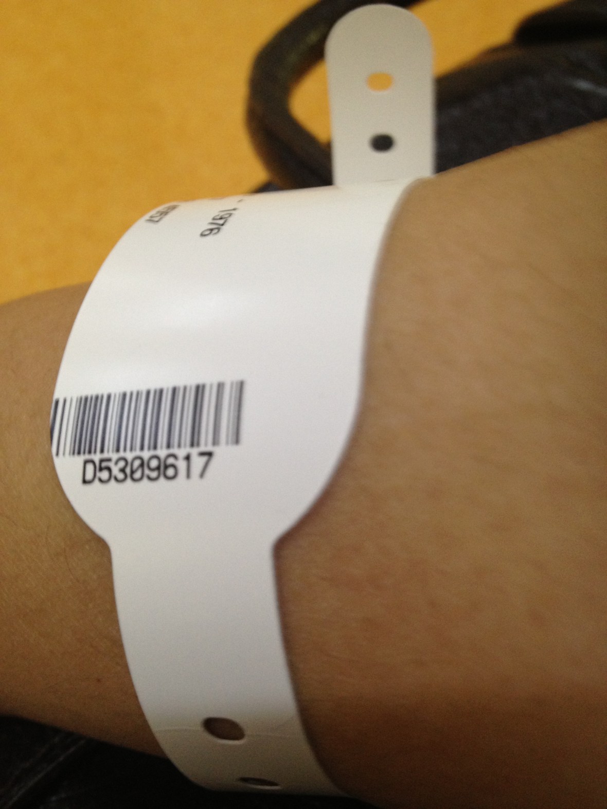 Hospital bracelet