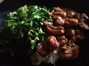 Adobo and greens