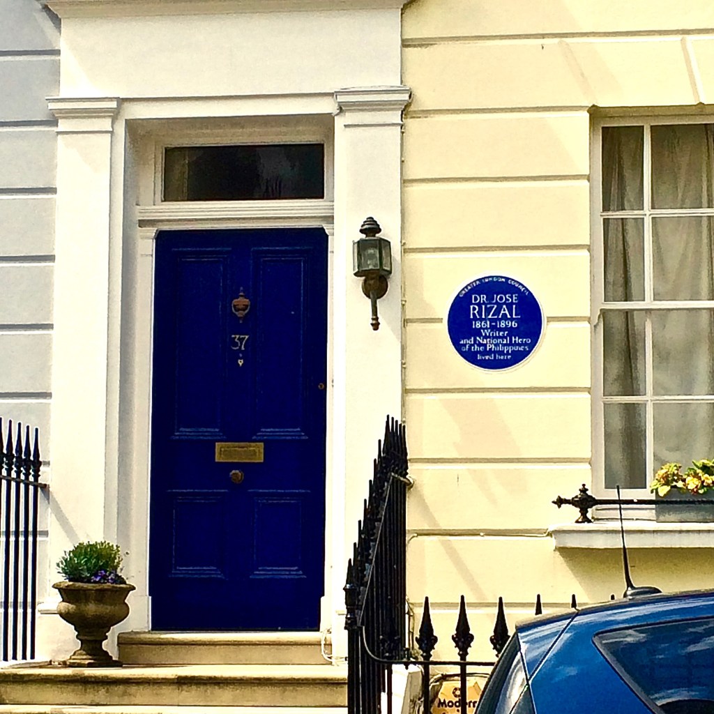 Jose Rizal blue plaque