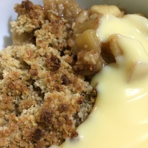Pear and apple crumble