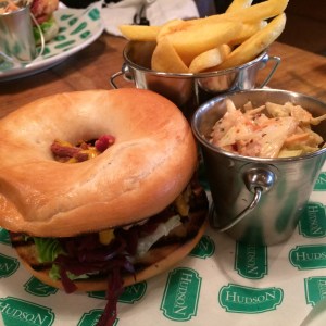 Hudson's salt beef bagel