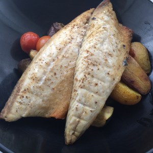 Mackerel and roasted veg