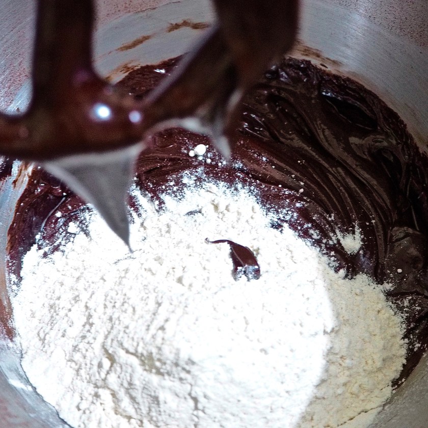 Chocolate and flour mix