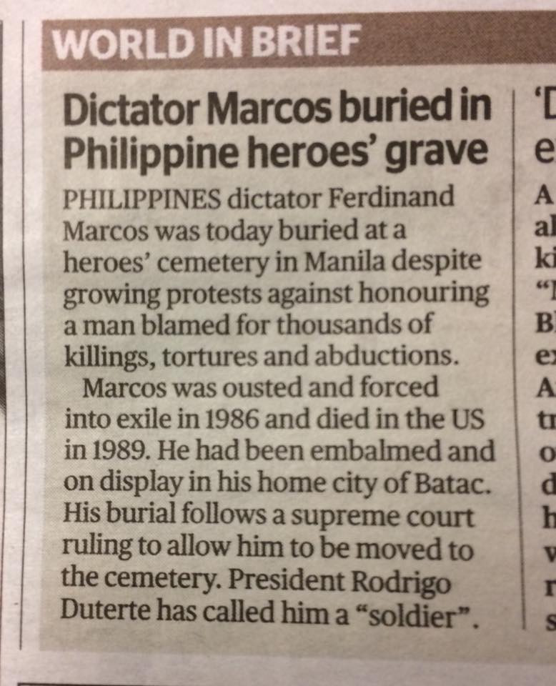 Marcos in heroes grave - London ES